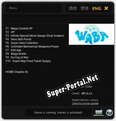 Трейнер для Waba [v1.0.9]