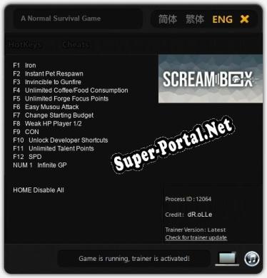 Трейнер для A Normal Survival Game [v1.0.2]