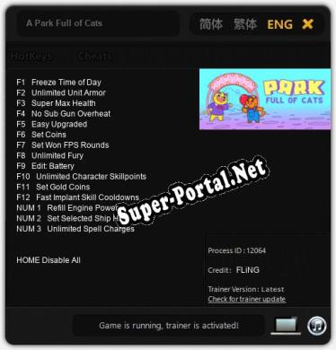 Трейнер для A Park Full of Cats [v1.0.9]