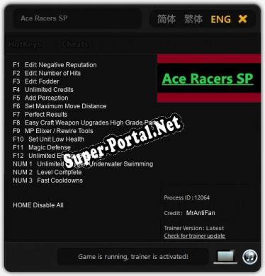 Ace Racers SP: ТРЕЙНЕР И ЧИТЫ (V1.0.68)