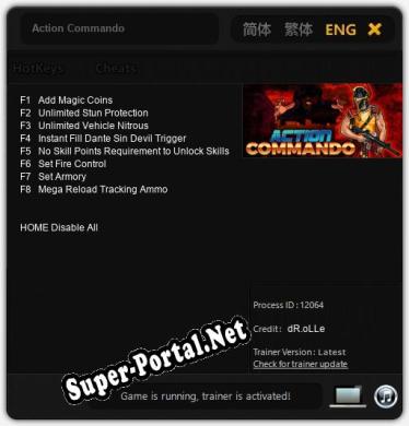 Action Commando: ТРЕЙНЕР И ЧИТЫ (V1.0.96)