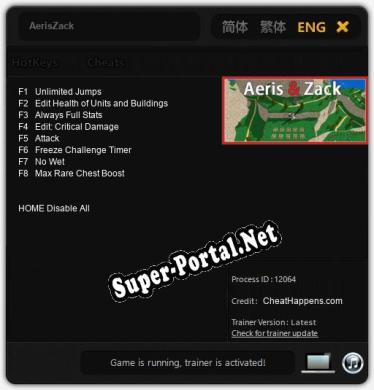 AerisZack: Читы, Трейнер +8 [CheatHappens.com]