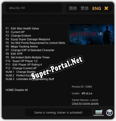 Afterlife VR: ТРЕЙНЕР И ЧИТЫ (V1.0.79)