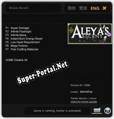 Aleyas Ascent: Читы, Трейнер +7 [MrAntiFan]