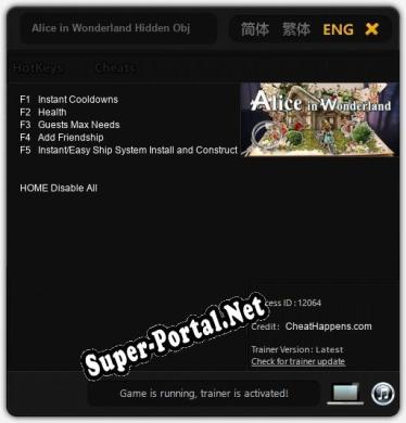 Alice in Wonderland Hidden Objects: Читы, Трейнер +5 [CheatHappens.com]