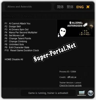 Трейнер для Aliens and Asteroids [v1.0.9]