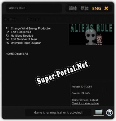 Трейнер для Aliens Rule [v1.0.9]