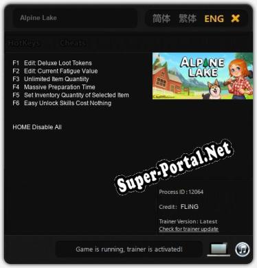 Трейнер для Alpine Lake [v1.0.4]