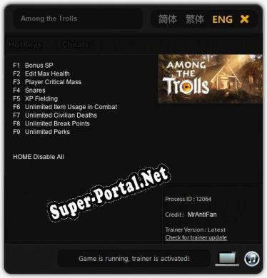 Among the Trolls: Читы, Трейнер +9 [MrAntiFan]