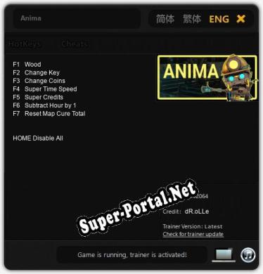 Anima: ТРЕЙНЕР И ЧИТЫ (V1.0.74)
