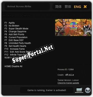 Animal Across Afrika: Трейнер +13 [v1.5]