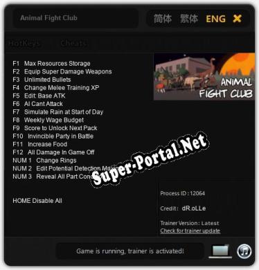 Animal Fight Club: Трейнер +15 [v1.7]