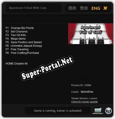 Apartment Filled With Cats: ТРЕЙНЕР И ЧИТЫ (V1.0.80)