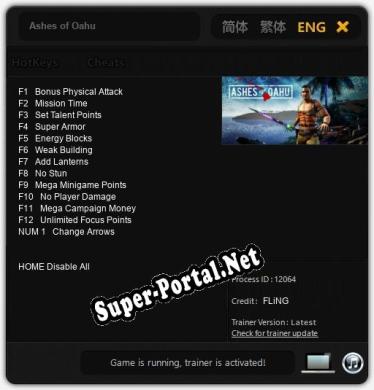 Трейнер для Ashes of Oahu [v1.0.6]