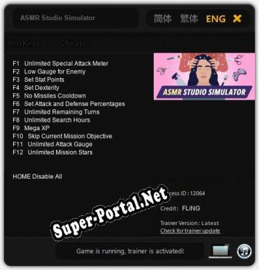 ASMR Studio Simulator: Читы, Трейнер +12 [FLiNG]