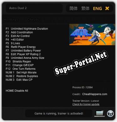 Astro Duel 2: Читы, Трейнер +15 [CheatHappens.com]