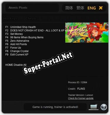 Трейнер для Atomic Picnic [v1.0.9]