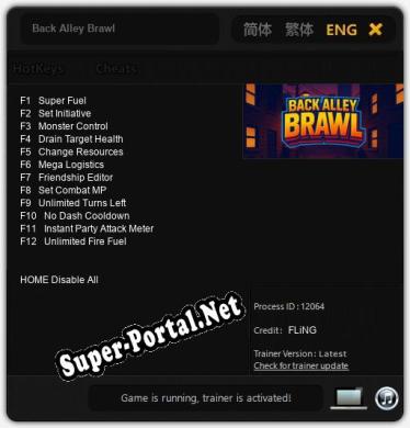 Трейнер для Back Alley Brawl [v1.0.3]