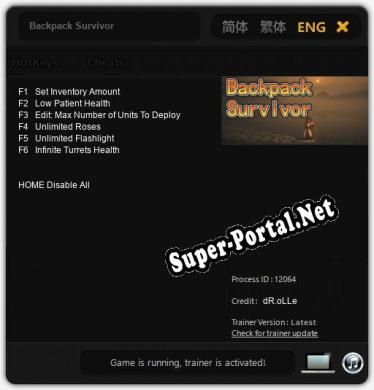 Backpack Survivor: Читы, Трейнер +6 [dR.oLLe]