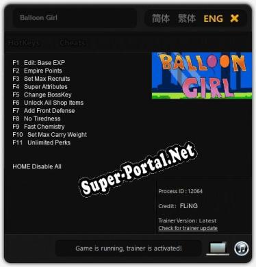 Balloon Girl: Читы, Трейнер +11 [FLiNG]