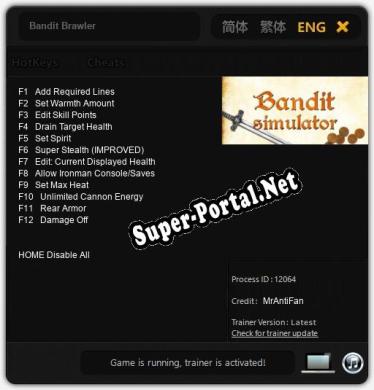 Трейнер для Bandit Brawler [v1.0.6]
