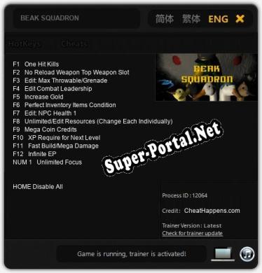 Трейнер для BEAK SQUADRON [v1.0.3]