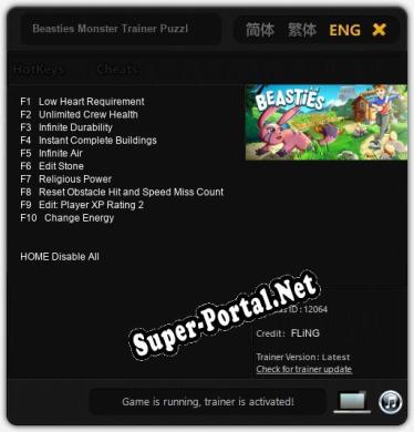 Beasties Monster Trainer Puzzle RPG: Читы, Трейнер +10 [FLiNG]