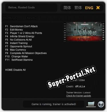 Below, Rusted Gods: Трейнер +11 [v1.4]