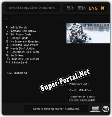 Трейнер для Beyond Enemy Lines Operation Arctic Hawk [v1.0.9]