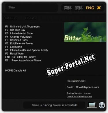 Bitter: Трейнер +11 [v1.5]