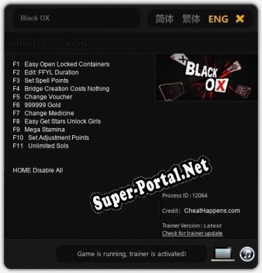 Black OX: Читы, Трейнер +11 [CheatHappens.com]