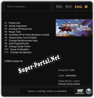 Трейнер для Black Skylands [v1.0.8]