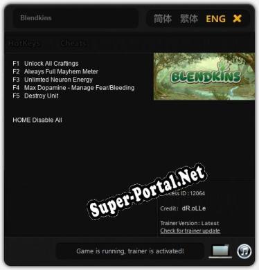 Трейнер для Blendkins [v1.0.4]