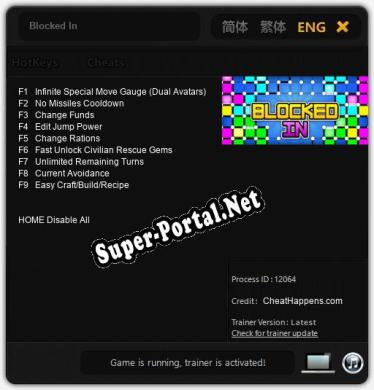 Blocked In: Читы, Трейнер +9 [CheatHappens.com]