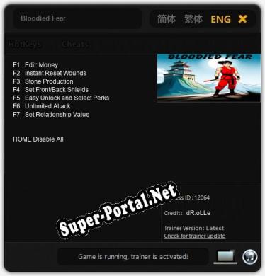 Bloodied Fear: Трейнер +7 [v1.7]