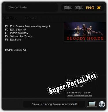 Bloody Horde: Трейнер +5 [v1.9]