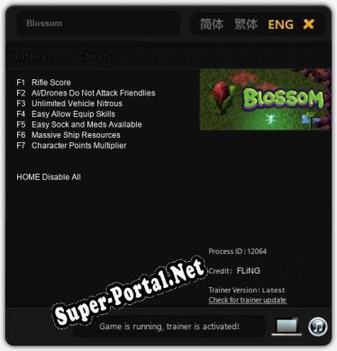Blossom: Читы, Трейнер +7 [FLiNG]