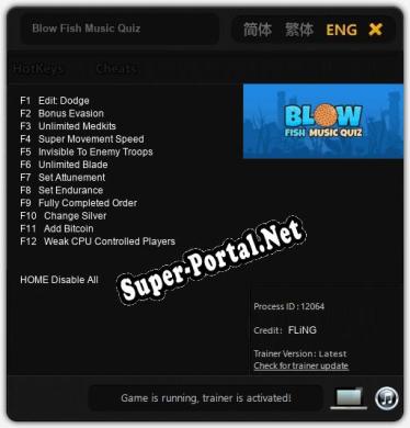 Blow Fish Music Quiz: ТРЕЙНЕР И ЧИТЫ (V1.0.85)