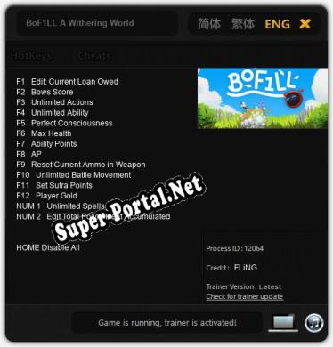 BoF1LL A Withering World: Читы, Трейнер +14 [FLiNG]