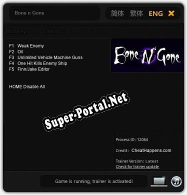 Bone n Gone: ТРЕЙНЕР И ЧИТЫ (V1.0.37)
