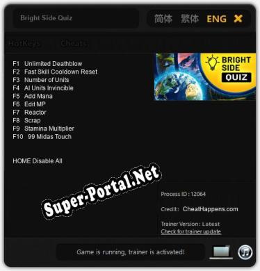 Bright Side Quiz: ТРЕЙНЕР И ЧИТЫ (V1.0.73)