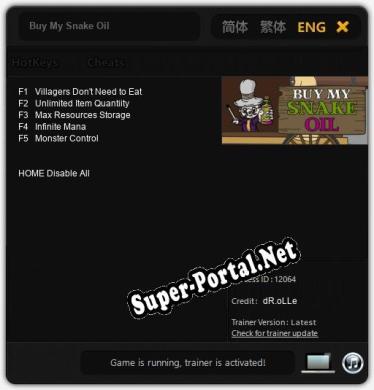 Buy My Snake Oil: Трейнер +5 [v1.7]