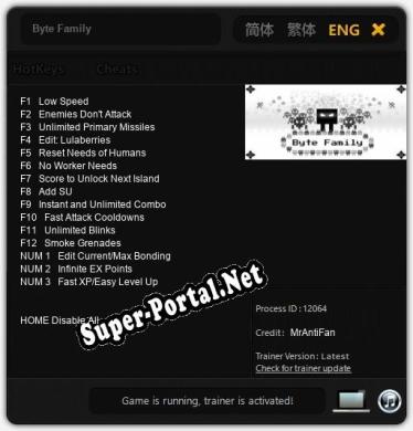 Трейнер для Byte Family [v1.0.3]