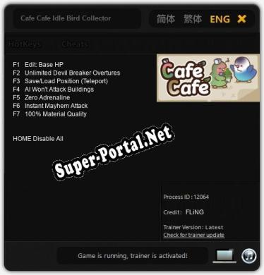 Cafe Cafe Idle Bird Collector: Читы, Трейнер +7 [FLiNG]