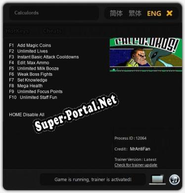 Calculords: ТРЕЙНЕР И ЧИТЫ (V1.0.5)
