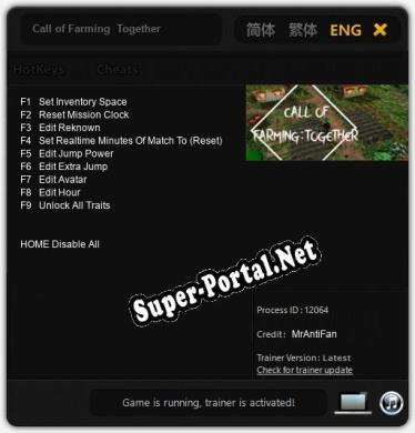Call of Farming  Together: Читы, Трейнер +9 [MrAntiFan]