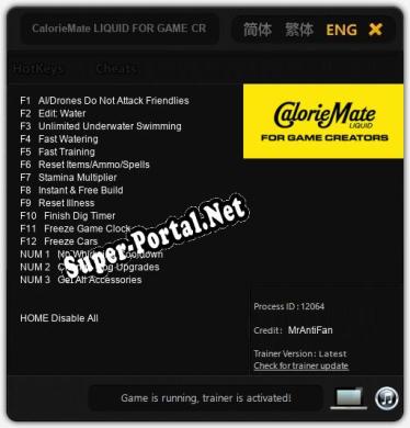 CalorieMate LIQUID FOR GAME CREATORS: Читы, Трейнер +15 [MrAntiFan]
