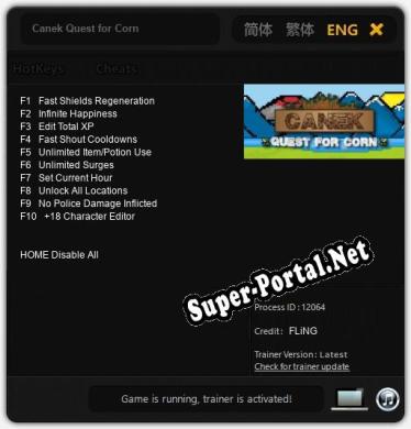 Трейнер для Canek Quest for Corn [v1.0.1]