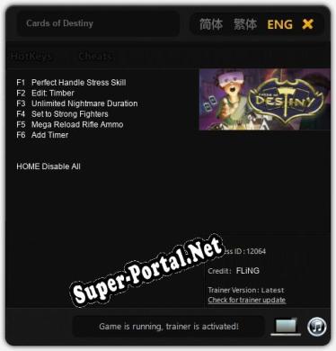 Cards of Destiny: ТРЕЙНЕР И ЧИТЫ (V1.0.15)