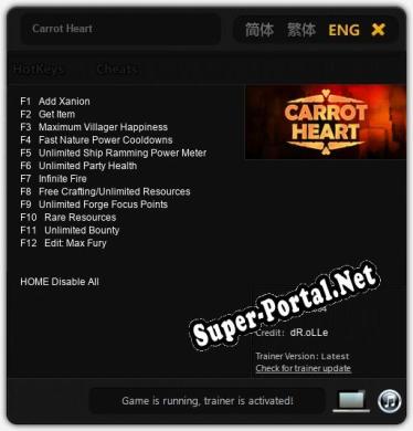 Carrot Heart: ТРЕЙНЕР И ЧИТЫ (V1.0.57)